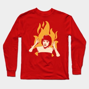 Flames on the side of my face! Long Sleeve T-Shirt